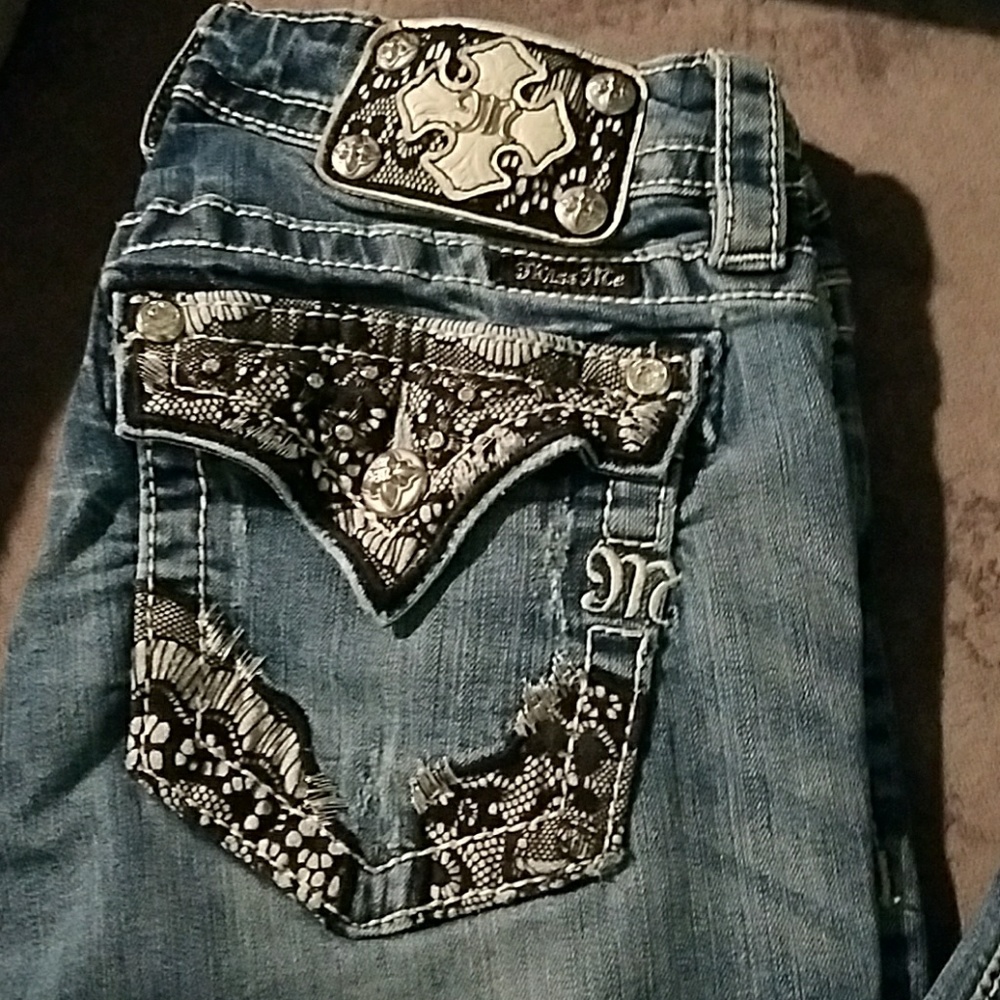 Miss Me Bling Boot cut jeans 28" waist 33" inseam